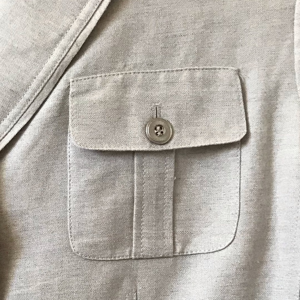 Tahari ASL Linen Rayon Vintage Safari Jacket - Picture 6 of 9